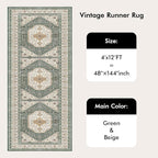 4x12 Washable Hallway Runner Rug - Image 9