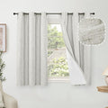 Light Grey Blackout Curtains 45 Inch Length Each 38 Wide 2 Panels | Short by Lajode