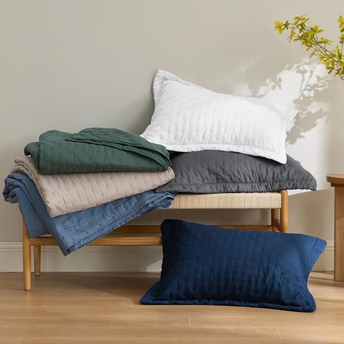 Bedsure King Size Quilt Bedspread, Lightweight Comforter, Charcoal Coverlet | - Image 7