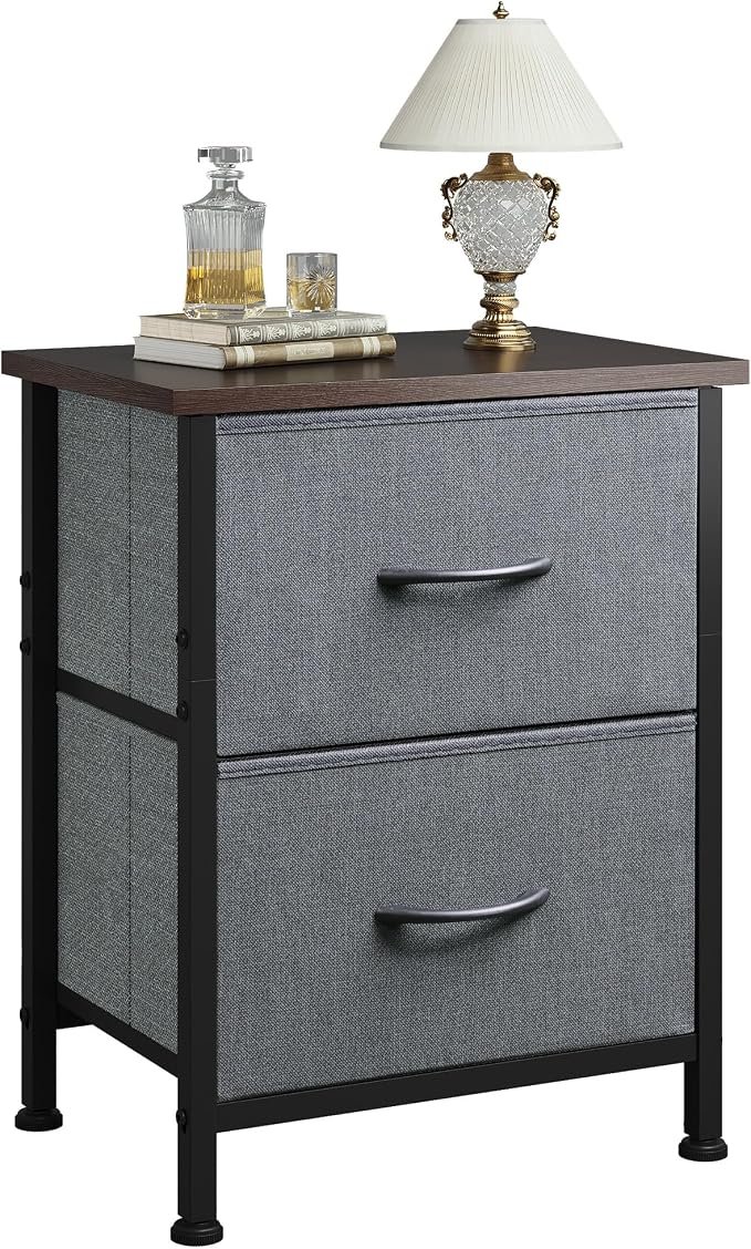 WLIVE Nightstand, 2 Drawer Dresser by WLIVE