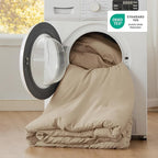 Bedsure King Comforter Set, Khaki Soft Prewashed Bedding - Image 5
