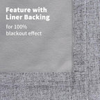 YoungsTex Grey Linen Blackout Curtains - Image 7