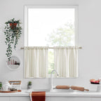 ZJDECOR Cotton Blended Tier Cafe Curtains by ZJDECOR