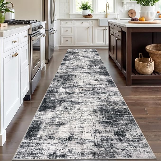Abstract Runner Rug 3x12 Ft Washable Runners - Image 2