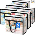 BlissTotes Moving Bags 40L 6PCS, Transparent Containers by BlissTotes