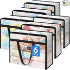 BlissTotes Moving Bags 40L 6PCS, Transparent Containers by BlissTotes