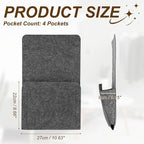 uxcell 4 Pockets Bedside Caddy, Bed Hanging Storage Bag Holder - Image 2