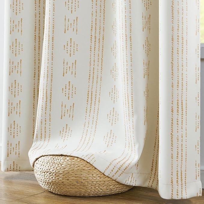 jinchan 95% Blackout Boho Curtains 84 Inch Longes - Image 7