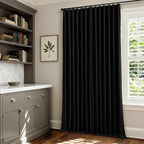 Black 80 Inch Pinch Pleated 100% Blackout Curtains - Image 8