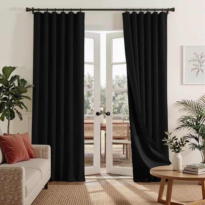 RYB HOME 100% Blackout Curtains 108 inches, Extra Long Ceiling Curtains | by RYBHOME