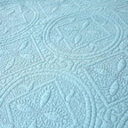 ROOMLIFE Quilt Set King Size 3D Floral Embroidery Pattern 3-Piece Cotton - Image 4