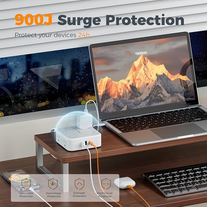 TESSAN Surge Protector Power Strip - Image 3