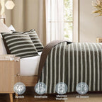 Queen Quilt-Lightweight Bedspreads Brown Queen Size Quilt Bedding Set | - Image 5