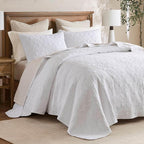 Madison Park Twin Quilt Bedding Set, Cottage-Inspired Damask, Classic Stitch - Image 10