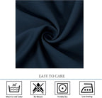 Diraysid Navy Blue Grommet Blackout Curtains - Image 6