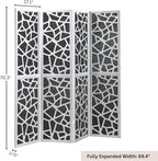 Roundhill Furniture Aurra 4-Panel Wood Room Divider, Folding Portable Partition - Image 7