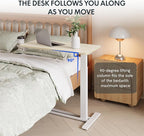FLEXISPOT H7 28" Pneumatic Height-Adjustable Overbed Table - Image 7