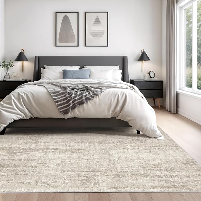 9x12 Area Rug, Large Abstract Washable Rugs - Image 3