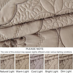 Cmfshape Oversized Floral Embroidery Quilt Set, 3 Pieces Super King Quilt - Image 7