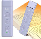 Gritin Book Light Rechargeable, Clip on LED Reading Light by Gritin