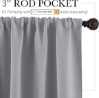 RYB HOME 54 inch Blackout Curtains - Image 2