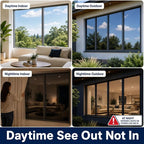 One Way Privacy Window Film Heat Control Mirror Tint 29.5Inx13.1Ft | Window Tint - Image 2
