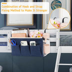 Lilithye Bedside Caddy, Bedside Storage Bag Hanging Organizer - Image 2