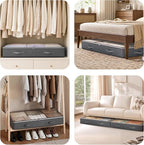 95L Under Bed Storage Containers, 8 Pack Storage Bags Grey | Underbed Storage - Image 8