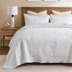 Madison Park Twin Quilt Bedding Set, Cottage-Inspired Damask, Classic Stitch by MADISONPARK