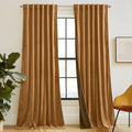 RYB HOME Bronze Velvet Curtains 96 inches by RYBHOME