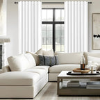 Pure White Linen Drapes 84 Inch Length 2 Panels Set - Image 7