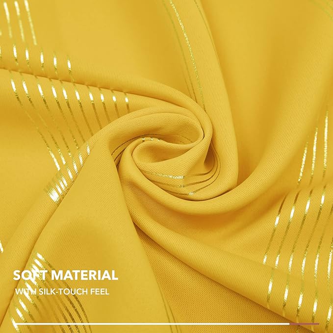 Deconovo Curtains for Living Room, Pattern Blackout Curtains 45 Inches Long | - Image 6