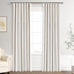 Joywell 100% Blackout Linen Curtains 84 Inch Long by Joywell