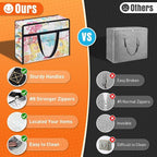 4 Packs 60L Clear Under Bed Storage Containers, Large Clothes Storage Bags | - Image 4