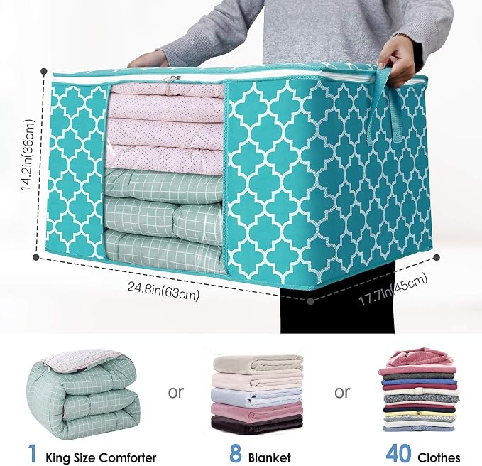 Storage Bags 100L 3Pack Clothes Organization and Storage Containers | Large - Image 4