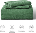 Love's cabin Quilts for Full Bed Dark Green Bedspreads Bedding Set - Image 8