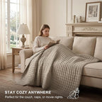 WDCOZY Blue Twin Size Quilt Bedding Sets - Image 5