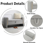 HRVEOCEI Upholstered Storage Bench - Image 3