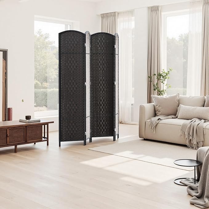 HALLYBEE Room Divider Panel, 4 Panel Partition Room Dividers Screen, Privacy - Image 3