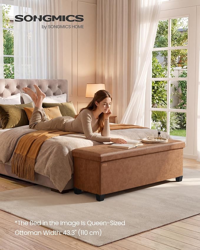 SONGMICS Storage Ottoman Bench - Image 4