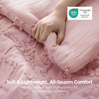 Bedsure Tufted Boho Comforter Set Twin Size - Image 3