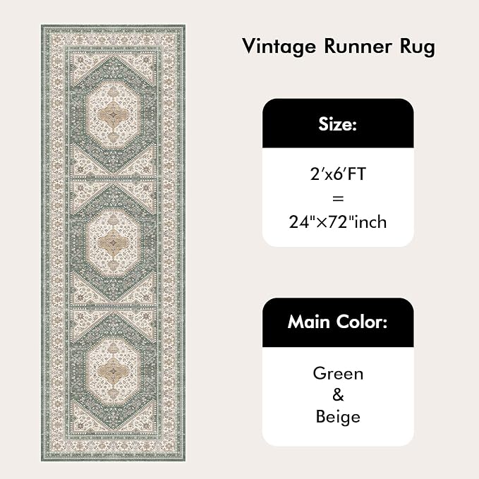 2x6 Washable Hallway Runner Rug - Image 9