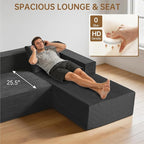 Nigoone 103" Sectional Couches, Modern Cloud Modular Couches - Image 5