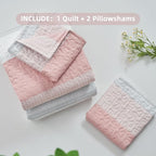 King Size Quilt Set Pink - Image 7