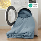 Bedsure Oversized Queen Comforter Set, Dusty Blue Soft Prewashed Bedding - Image 5