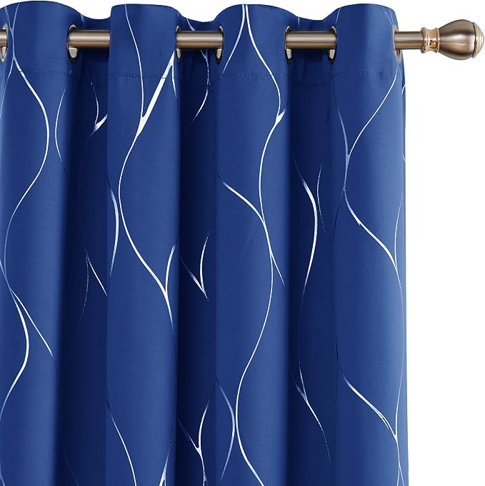 Deconovo Curtains for Living Room, Pattern Blackout Curtains 45 Inches Long | by Unknown
