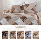 Dinjoy Boho Quilt Set Queen Size, Patchwork Floral Bedspreads, Reversible - Image 4