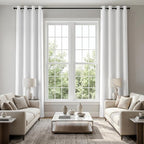 KOUFALL Room Darkening White Curtains 102 Inches Long by KOUFALL