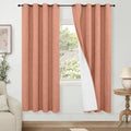 Terracotta Linen Blackout Curtains by Lajode