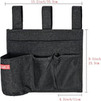 Zafit Linen Bedside Caddy, Bedside Storage Organizer - Image 3